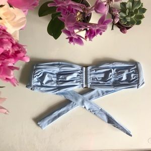 BILLABONG baby blue bandeau bikini top, S